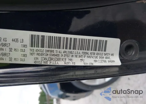 2014 Jeep Compass Sport from USA, damaged, VIN 1C4NJCBA1ED691419